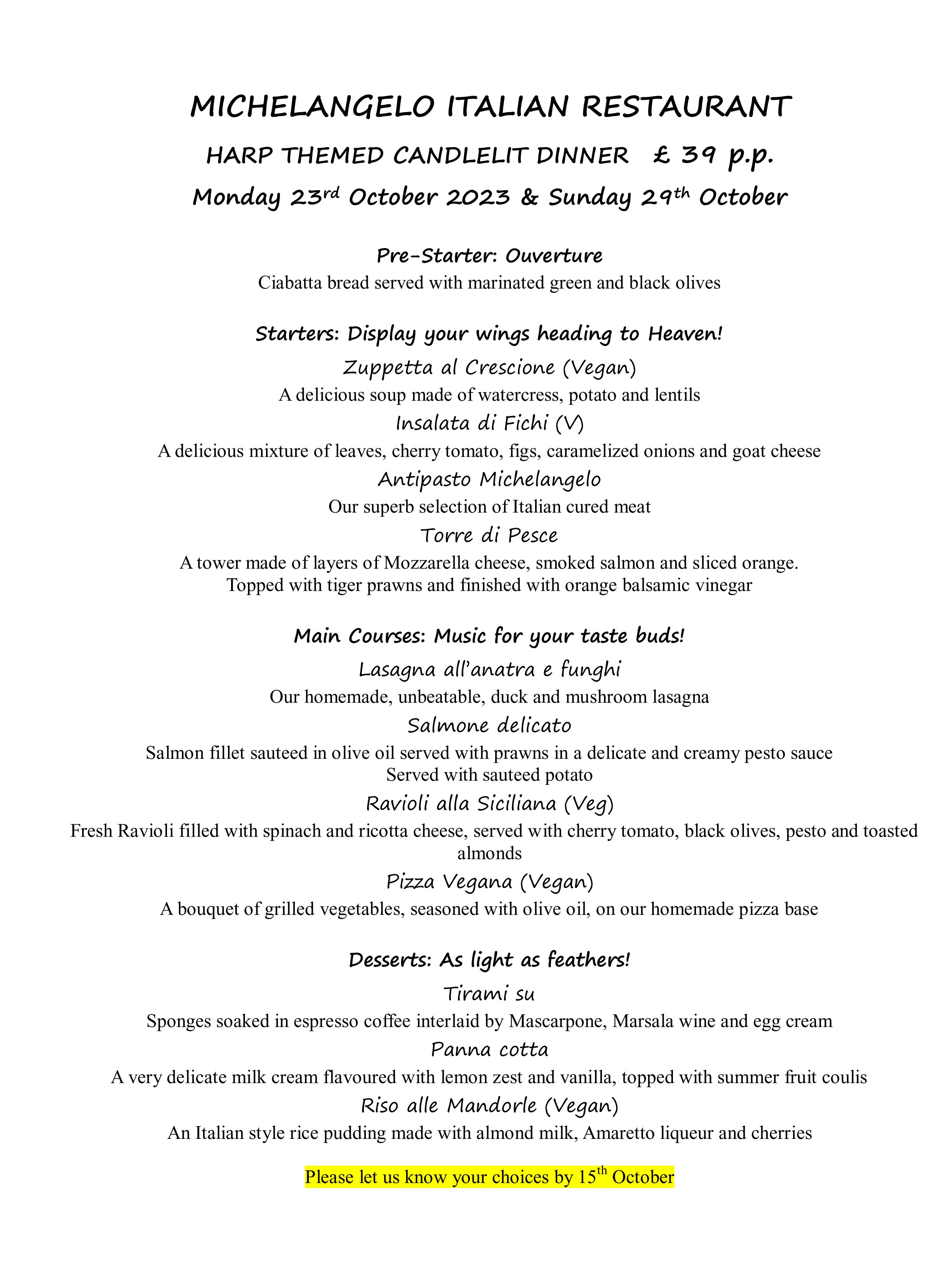 harp on wight 23 menu 2020